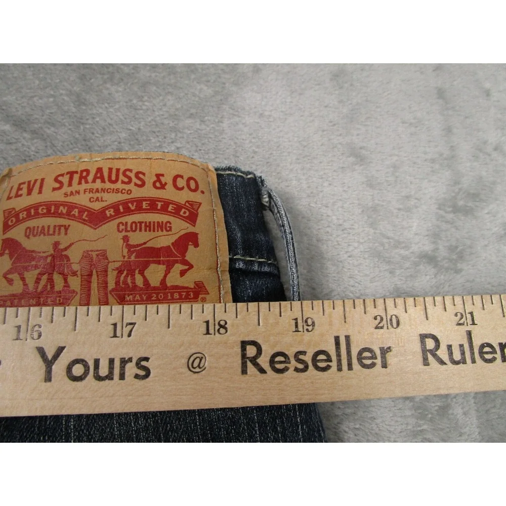 Levis‎ 505 Jeans Mens 38x30 Blue Denim Distressed Pockets Cotton Modern